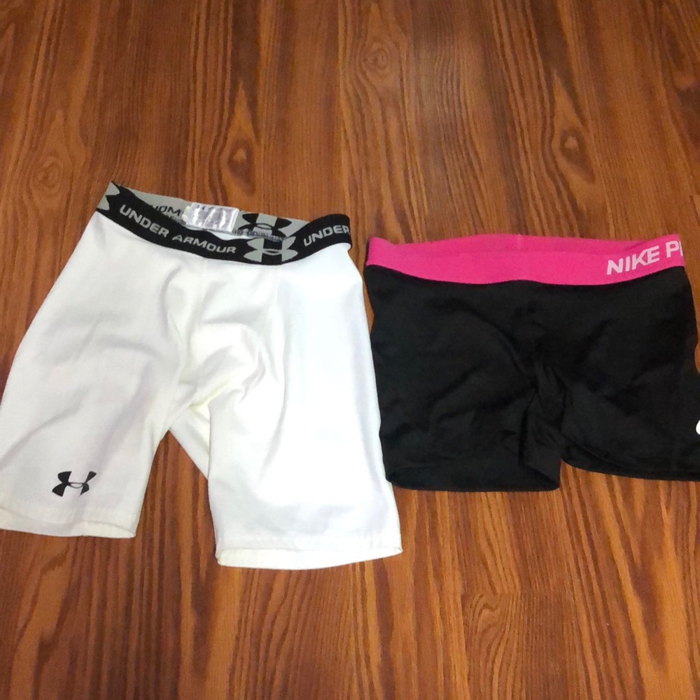 Nike and Under Armour shorts
